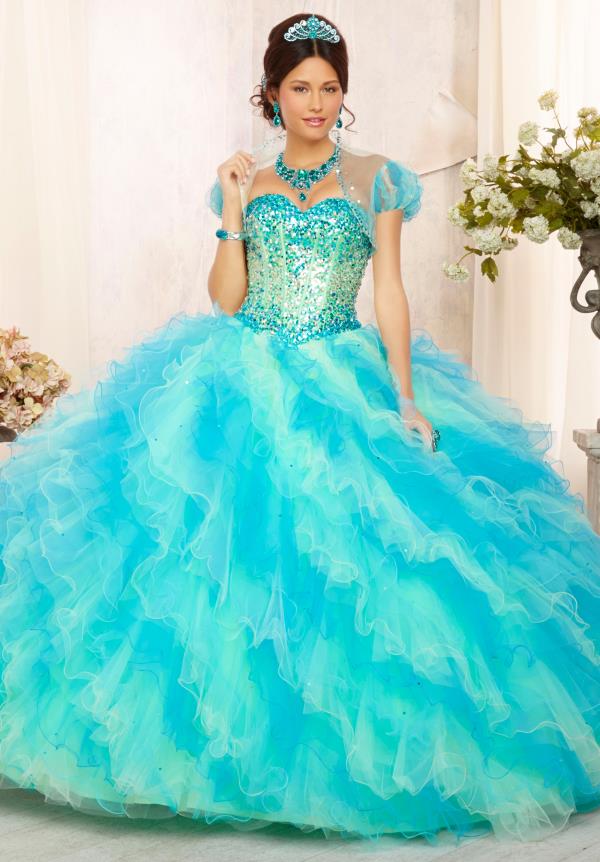 Vizcaya Quinceanera Lace Back Dress 88090